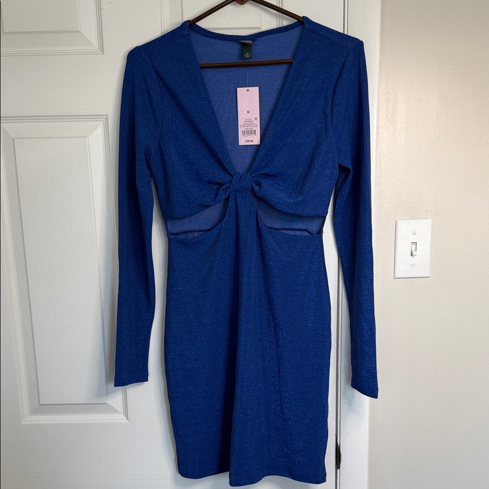 Wild Fable Royal Blue Long Sleeve Dress